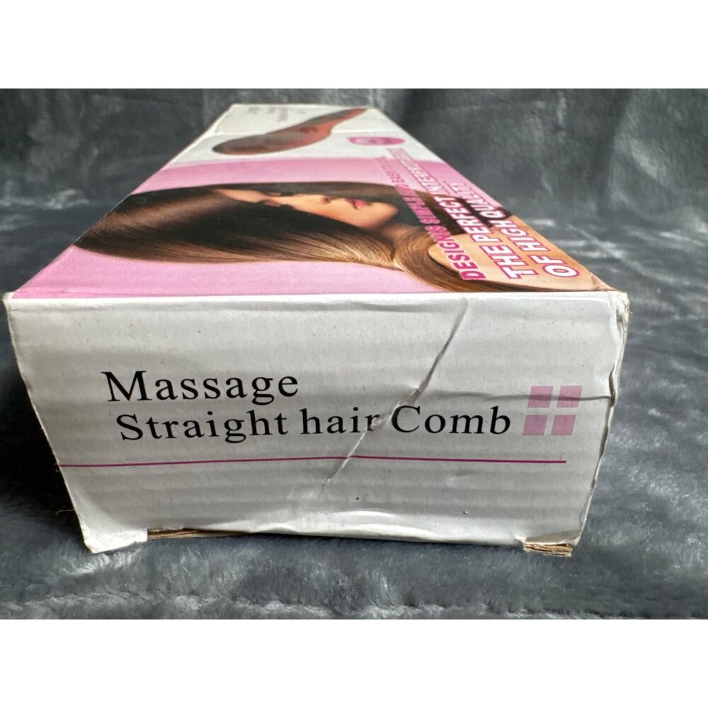 Langoa Red Electric Hair Straightener Brush With Anti-Scald Massage Comb Design - Picture 8 of 8